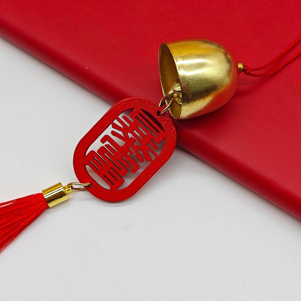 Pure Copper DIY Wind Chime Ornament with Christmas Bells & Clapper Pendants