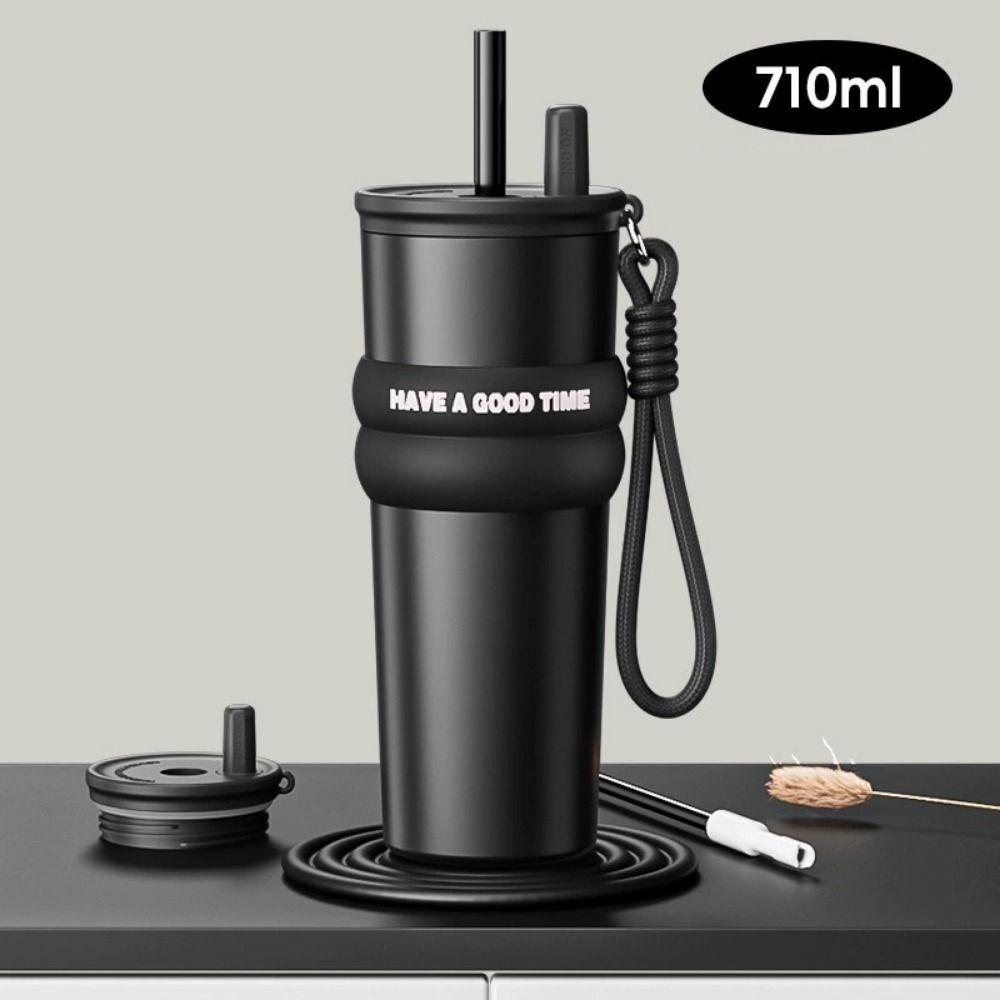 

Stainless Steel Tumbler Cup High-capacity Coffee Cup Vacuum Insulated Cup Travel Car Accessory