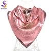 Fashion Brand Female Pink Scarf Hijab,Women Polyester Silk Scarf Printed,Flowers Design Satin Big Square Scarf/Shawl For Ladies