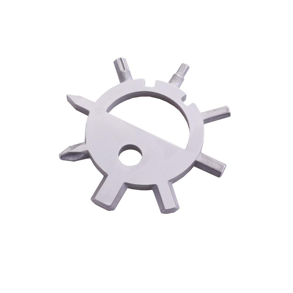 2 stycken, multifunktionell snöflingsnyckel, utomhus, julklapp, EDC litet verktygskort, mångsidig