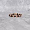 Natural Sunstone and Onyx Beaded Bracelet Two Stone Unisex Stylish Bracelet Healing Gemstone Bracelet for Him Unique Friendship Bracelet