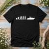 Motorboat T-Shirt, Boat Driver Evolution, Boat Owner Gift Idea - Premium T-Shirt