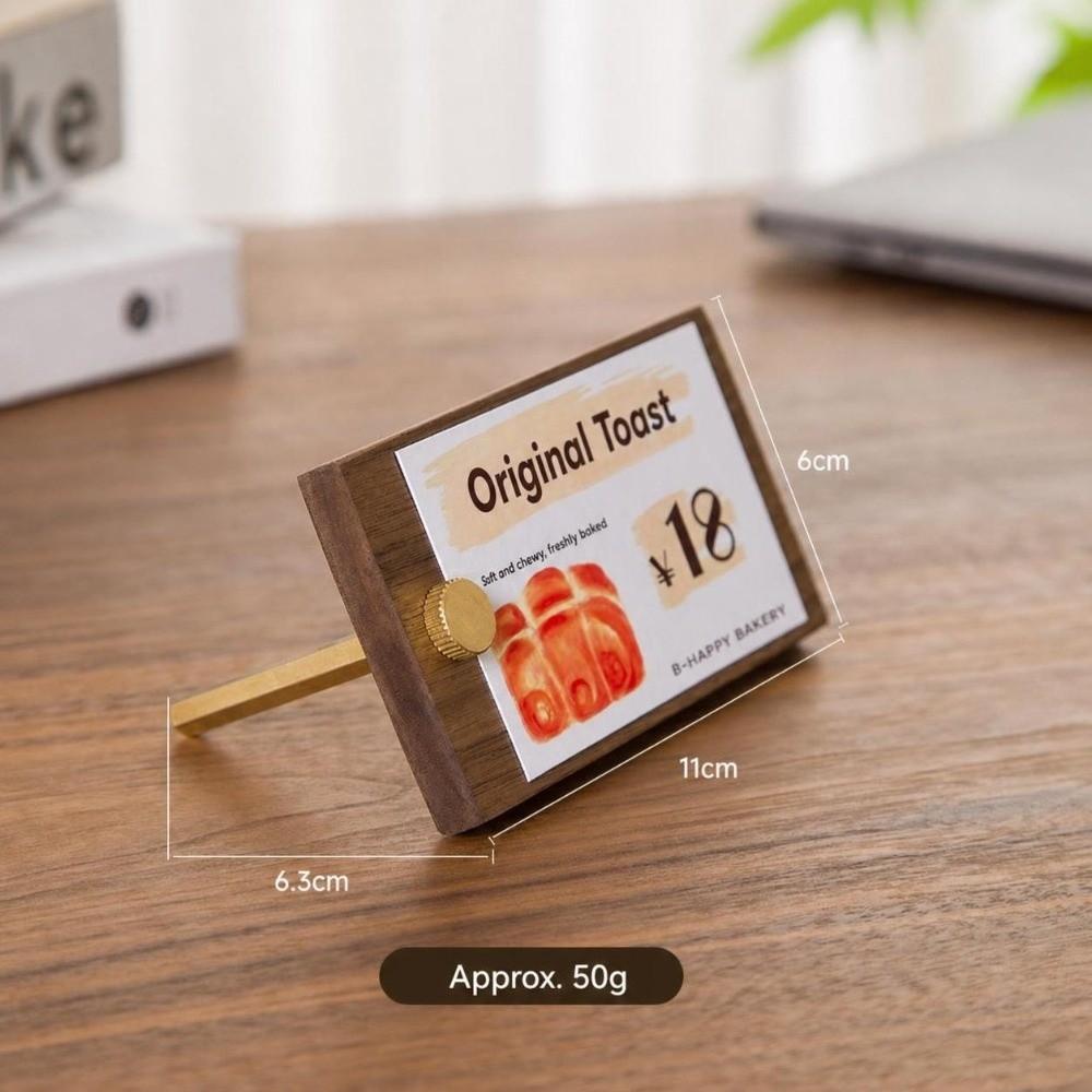 Multifunctional Card Display Stand Wooden Table Name Card Stand Portable Label Holder Retail Shop