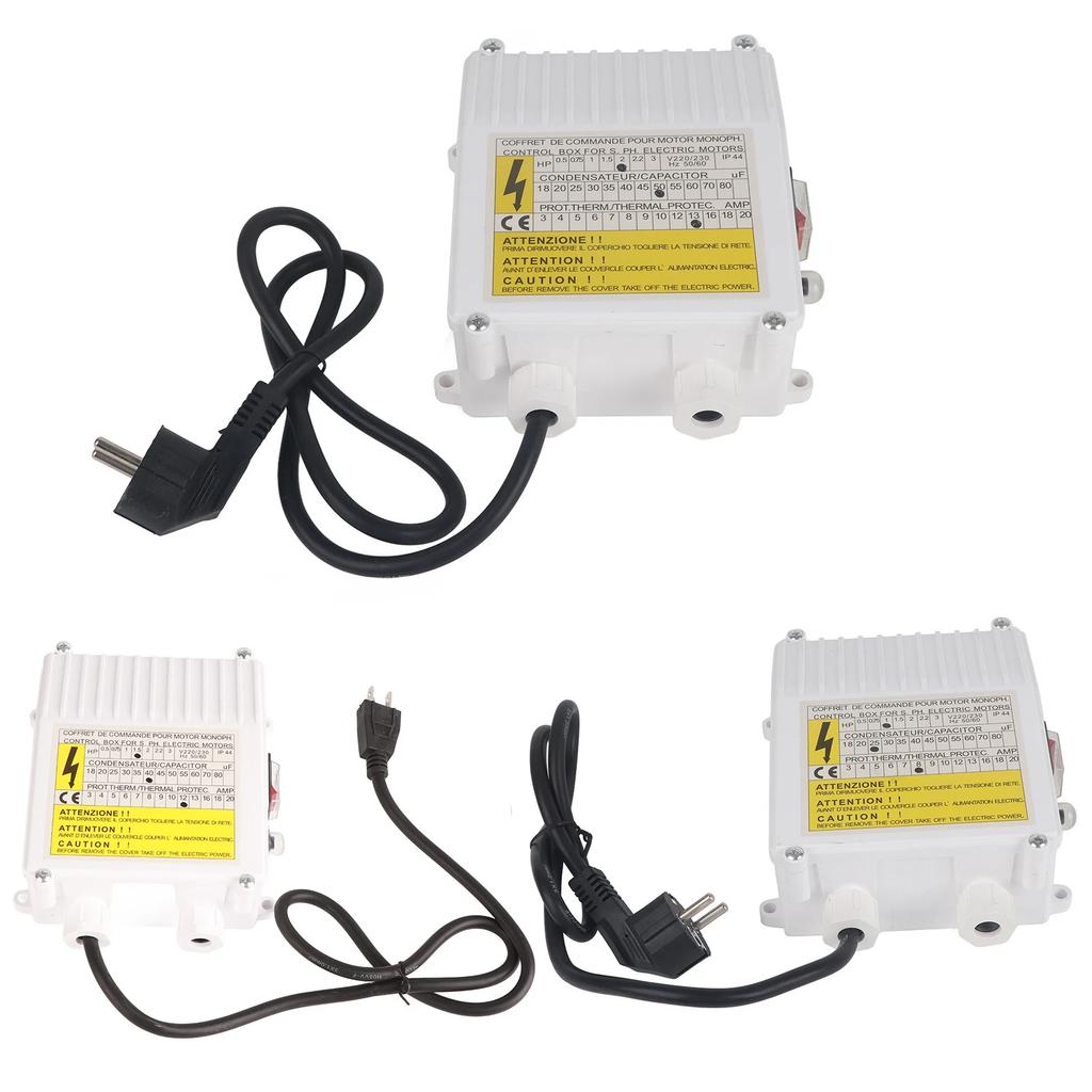 Pump Control Box Bulit In Thermal Protection Circuit Breaker Controller for Deep Well Submersible Household Suction Pumps