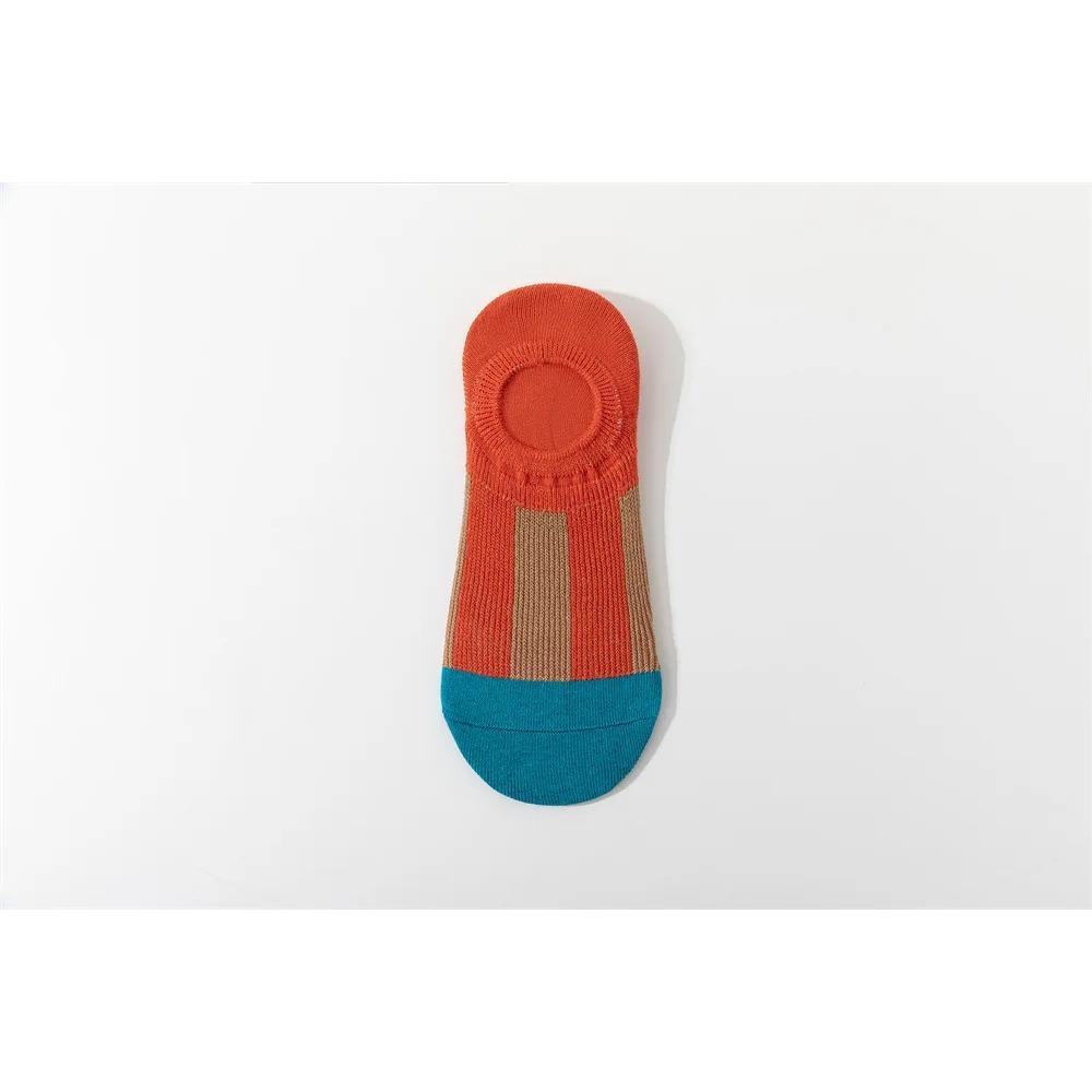 10 Colors High Saturation Dopamine Color Striped Ins Trendy Skateboard Sports Style Vertical Striped Ankle Socks New