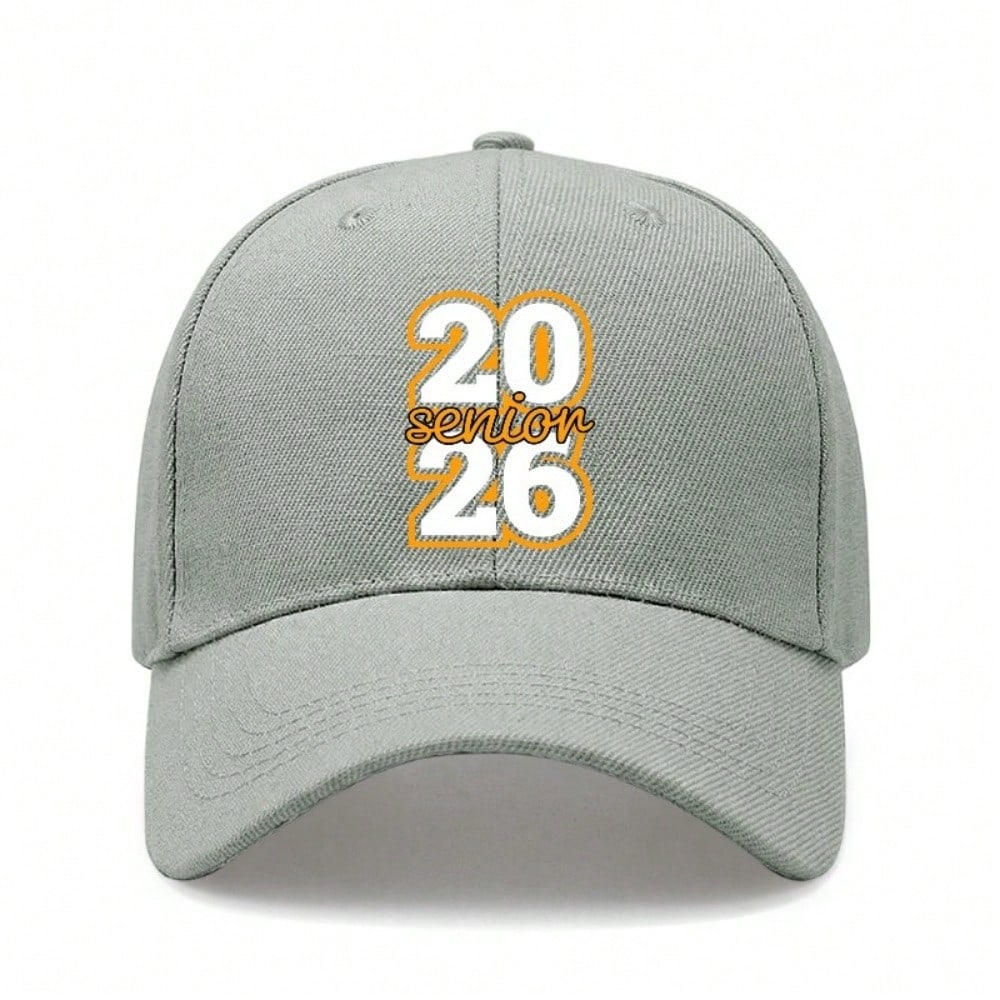 [Graduation Baseball Cap] 2026 Senior Print Unisex Adjustable Polyester Breathable Lightweight Casual Daily Wear Baseball Hat -  Gift For