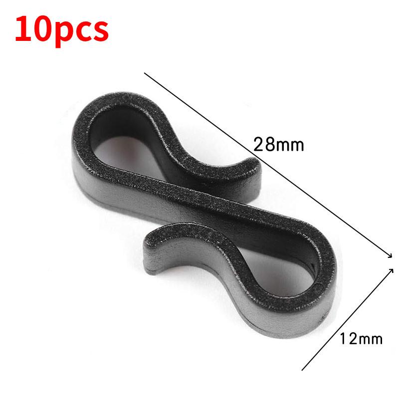 

Водосточный желоб 10 шт. Подвесные крючки S-клипсы для рождественских гирлянд вечеринки на открытом воздухе чёрный