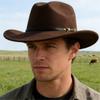 Windproof Cowboy Cap with PU Hat Belt and Wide Brims Design for Enhancing Sun Protections In Outdoor Activity Essential
