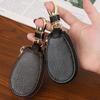 Zipper Closure Compact Coin Purse Key Ring Key Holder Mini PU Car Key Storage Bag  Household