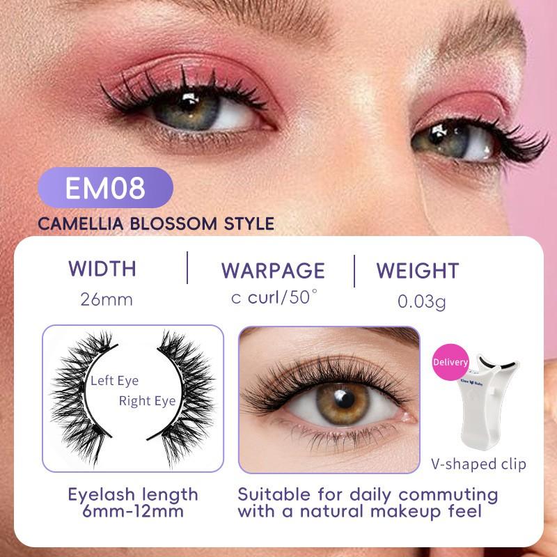 Magnetic False Eyelashes Natural Look With Clips Reusable Long-Lasting Makeup Enhancement Daily Wear