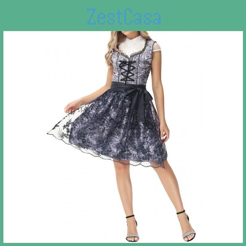 Elegantes Damen-Outfit im bayerischen Stil für Halloween, Bierfest und Theaterveranstaltungen