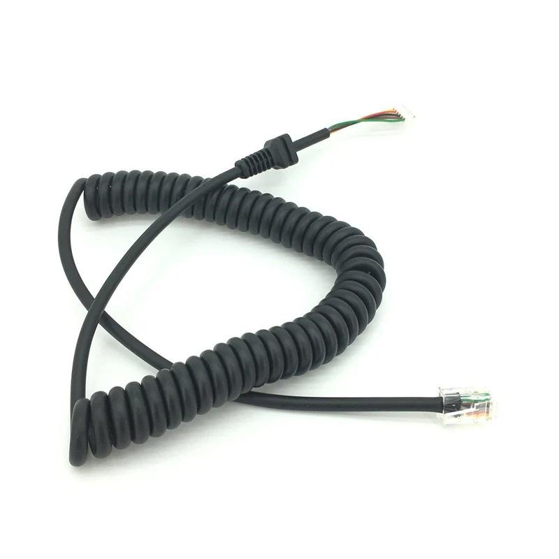 Lot 10PCS Replace Speaker PTT Mic 6 pin Plug Cord Cable for Yaesu MH-48A6J FT-100D FT-2800 FT-7800 FT-8800 FT-8900 Mobile Radio
