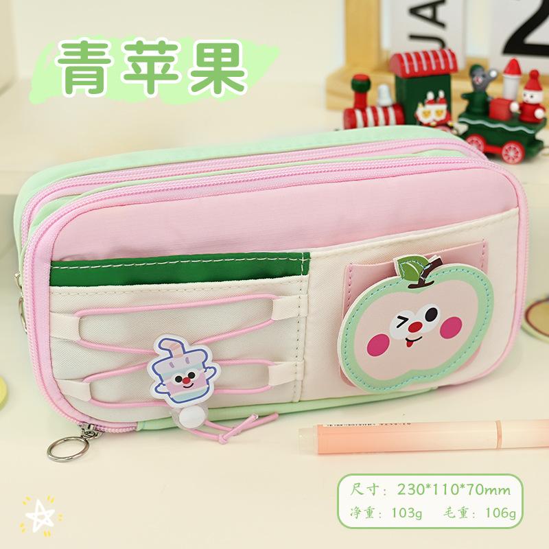 Pencil Bag Gentle Lazy Wind Student Stationery Bag Soft Girl High Value Girl Junior High School Ins Wind Large Capacity