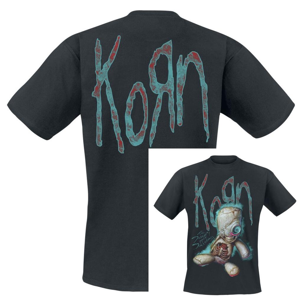 New Korn Graphic Cotton Band Shirt Unisex Summer Short Sleeve Fashion Brand Tee Luxury Casual Vintage