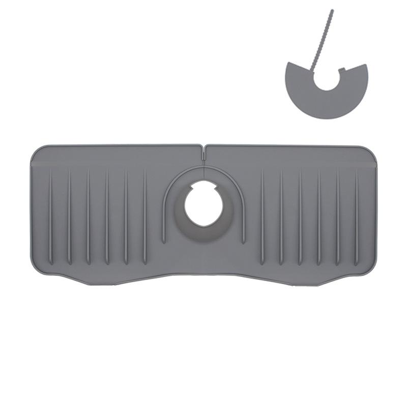 Sink Faucet Drain Mat Large Extended Thick Silicone Drain Drying Mat Storage Mat