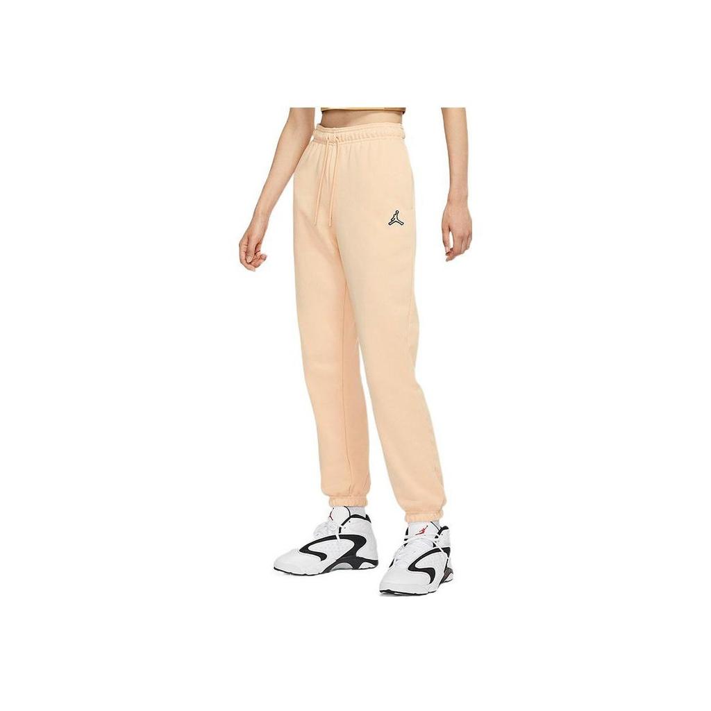Jordan Logo Print Drawstring Jogger Sweatpants Women Bottoms Pink DN4576-268