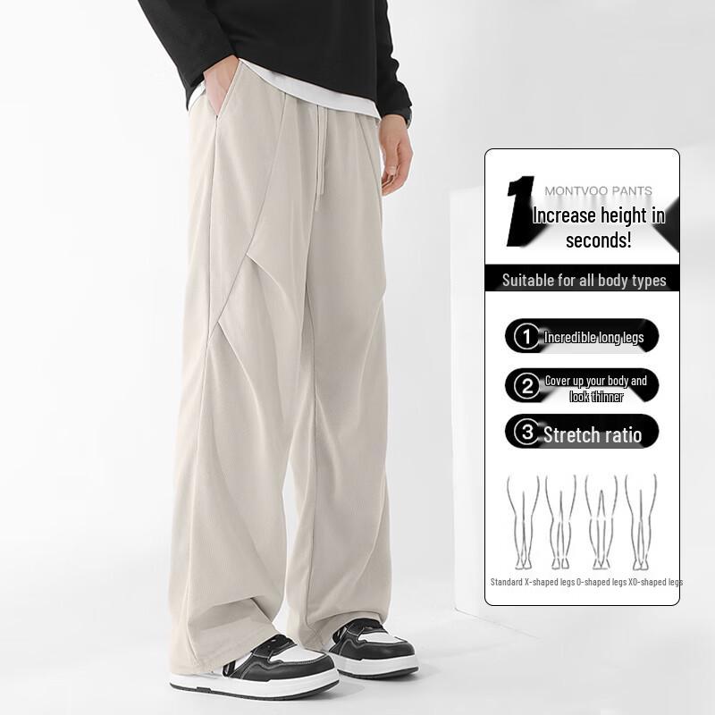 Baleno SK Series Men's Pleated Corduroy Straight-Leg Pants