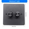 Double Channel LED Dimmer Switches Compact Aluminum Alloys LED Light Controller 12V Electrical Light Brightness Regulator
