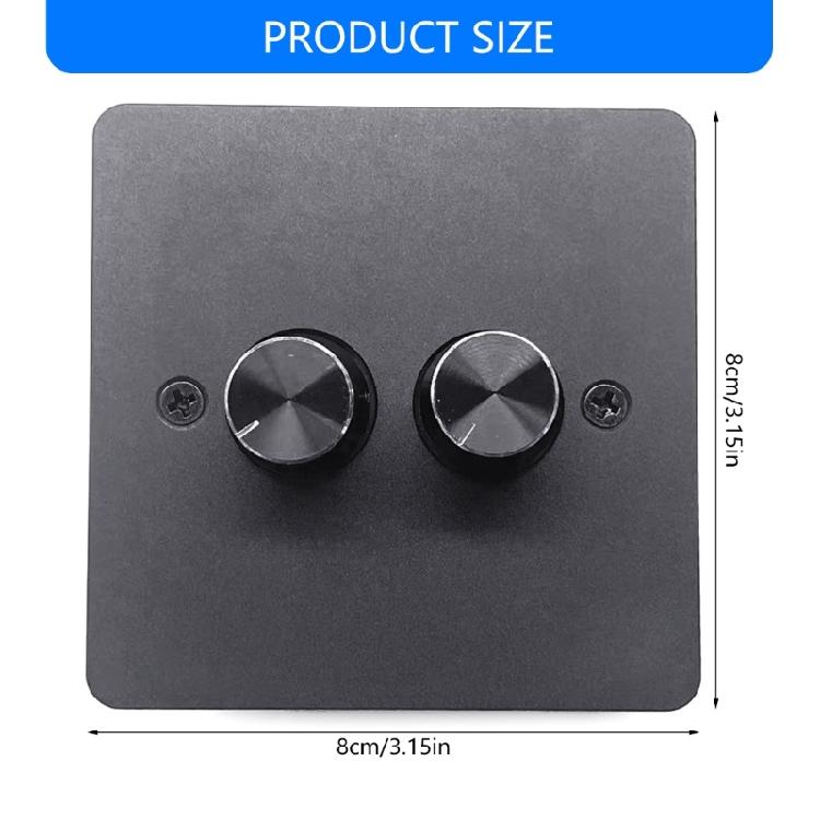 Double Channel LED Dimmer Switches Compact Aluminum Alloys LED Light Controller 12V Electrical Light Brightness Regulator