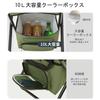 DR.TREE Outdoor Folding Chair, Camping Chair with 10L Cooler, Portable and Lightweight, Suitable for Fishing, Camping, and Gardening