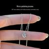 Qixi Gift: Moissanite Heart Necklace in 999 Pure Silver - Minimalist & Engravable Fashion