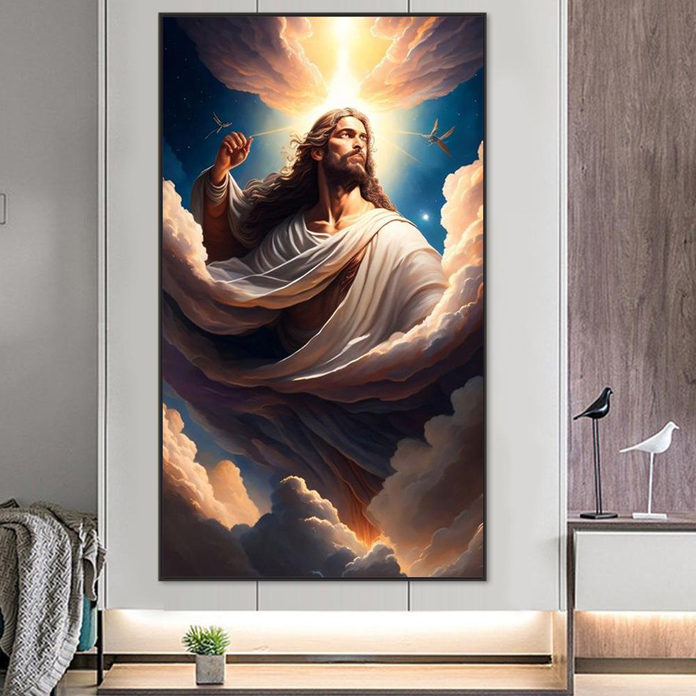 5D DIY Vollrundbohrer Teilweise AB Diamantmalerei Jesus Set Kunst Dekor 45x75cm
