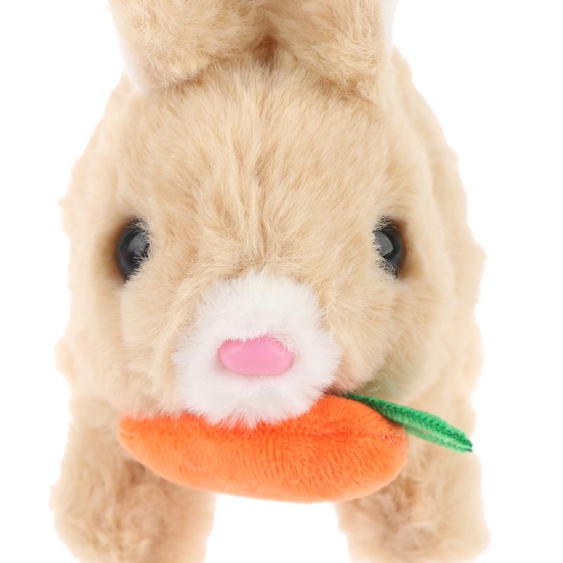 1Pcs Electronic Plush Bunny Toy Interactive Simulated Rabbit Doll Non-Toxic Soft Material for Kids Easter Birthday Party Favor