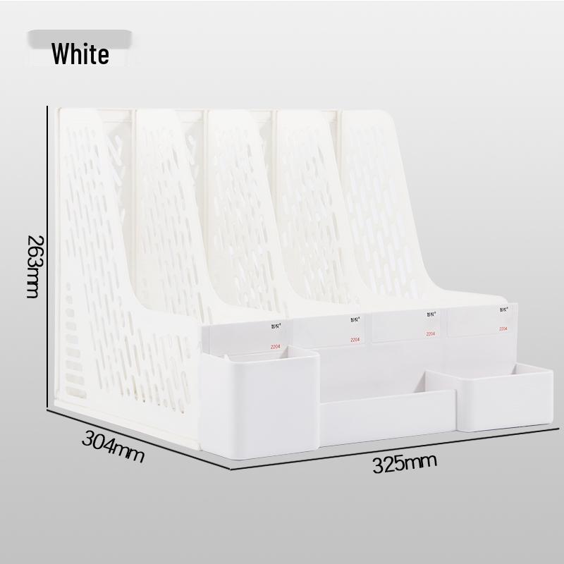 Four-Tier Desktop File Organizer with Storage Trays for Office Supplies