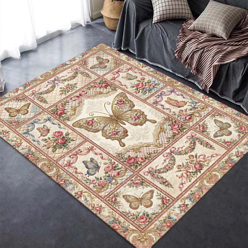 2025 New Butterfly Decoration Carpet Rug for Living Room Bedroom Home Sofa Decoration,Kids play Non-slip Floor Mat27