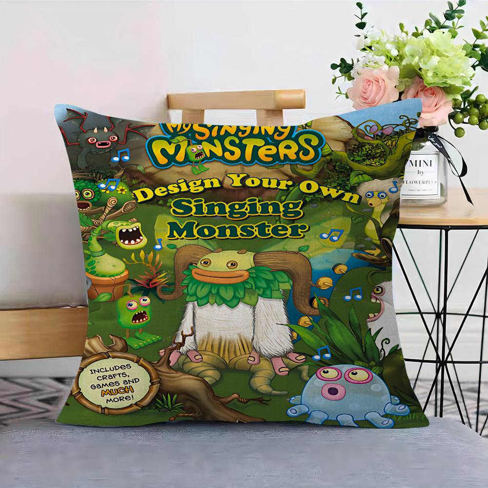 Game My Singing Monsters Office Cushion Pillowcase Car Cushion Cover45X45CM Lumbar Pillowcase Sofa Pillowcover