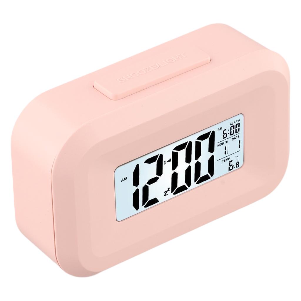 Clear Digital Display Digital Alarm Clock Smart Night Light Compact Design