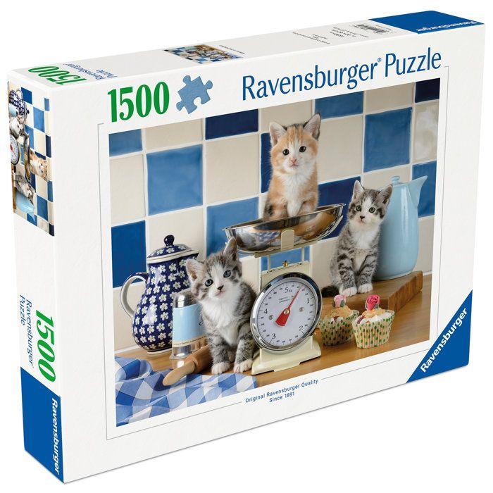 Ravensburger - Puzzle Adulte - Puzzle 1500 pièces - Chatons dans la cuisine - dès 14 ans - Puzzle de qualité supérieure - 12001708