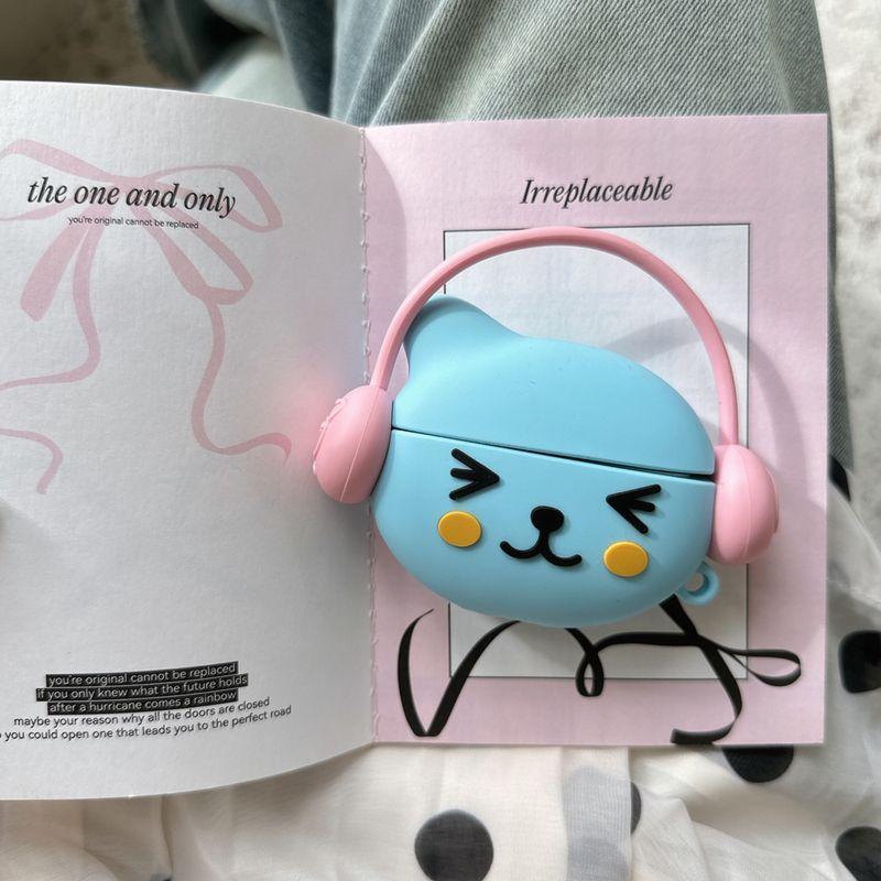 

Защитный чехол для Airpods4 Защитный чехол Активное шумоподавление Apple 3-е поколение Чехол для Bluetooth-наушников Pro 2 Чехлы для наушников Корейский Милый Веселый Инс Apple Airpods Pro Pink earphones Queer]