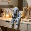 Reggae Dreadlocks Skeleton Figurine 3D Printed Skull Statue Cool Desk Ornament Decor for Reggae Hip-Hop Culture Enthusiasts Gift