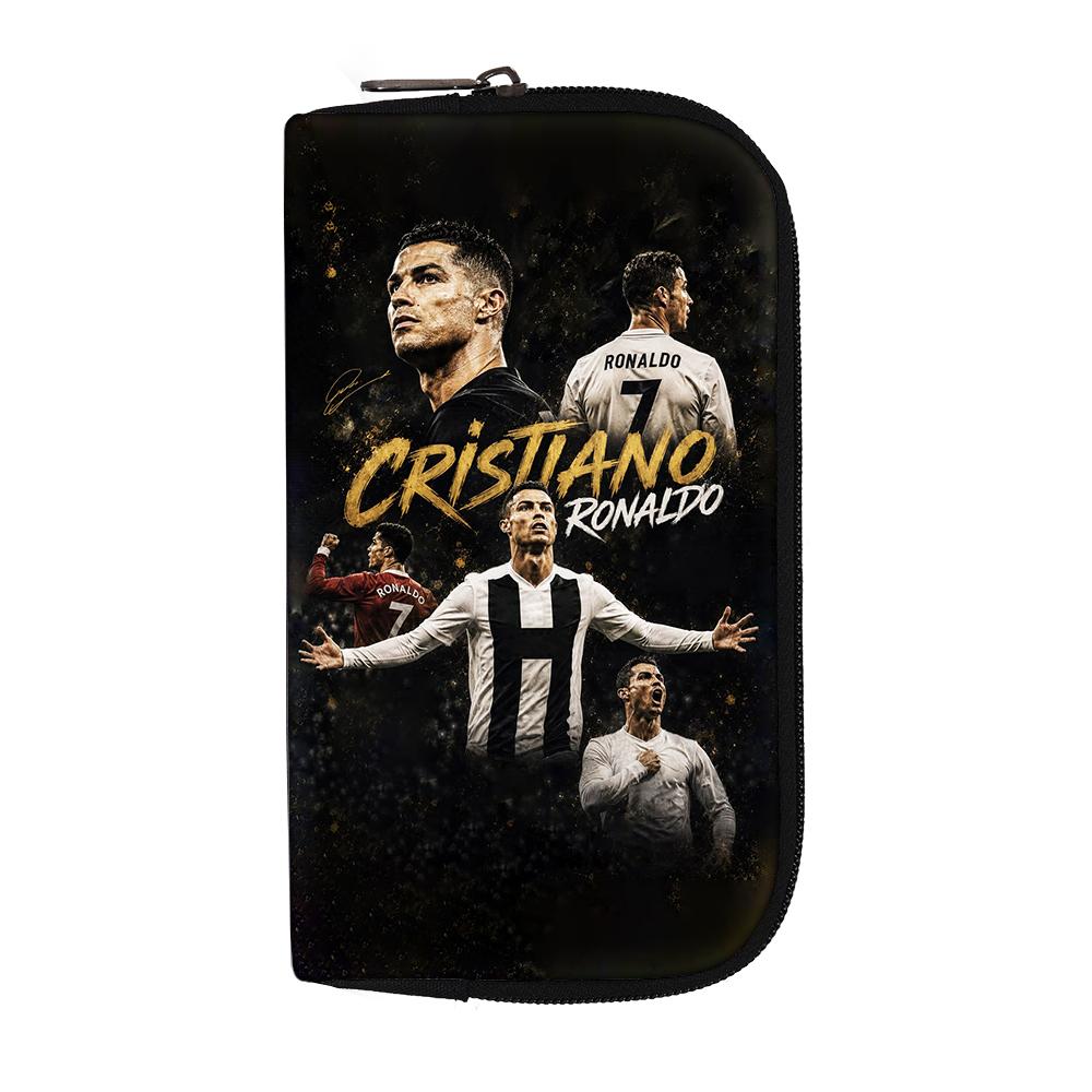 Borsa a mano da donna e uomo Borsa per cuffie Portafogli Ronaldo Portamonete Portamonete Portafogli per soldi Carta di credito Borsa per soldi Borsa portaoggetti Stella del Calcio