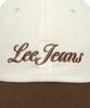 LEE Lettering Color Block Cotton Ball Cap Brown