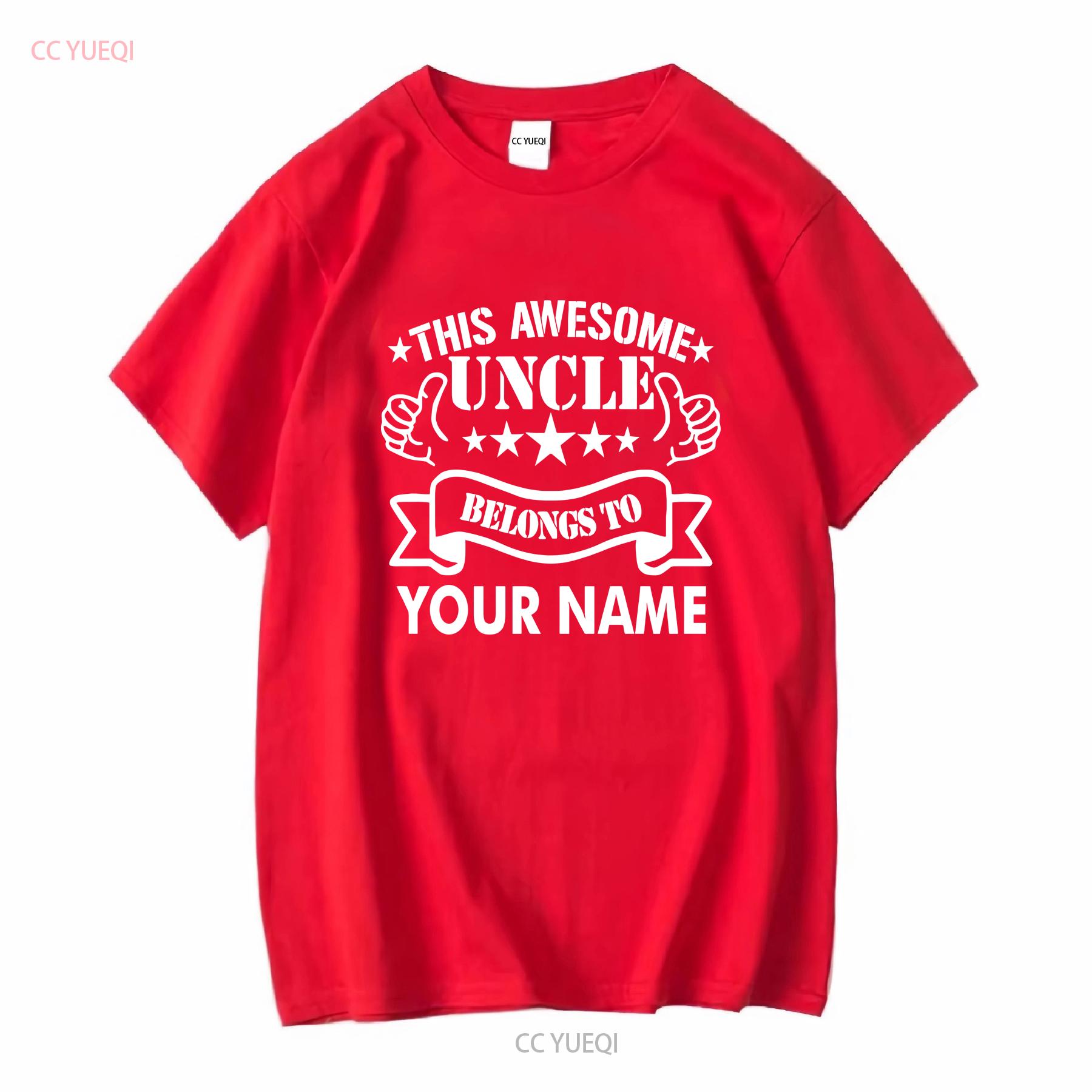 Personalised T shirt This Awesome Uncle Belongs To Your Name Stunning Best Fantastic Friendly Birthday Presents s Tops vintage S