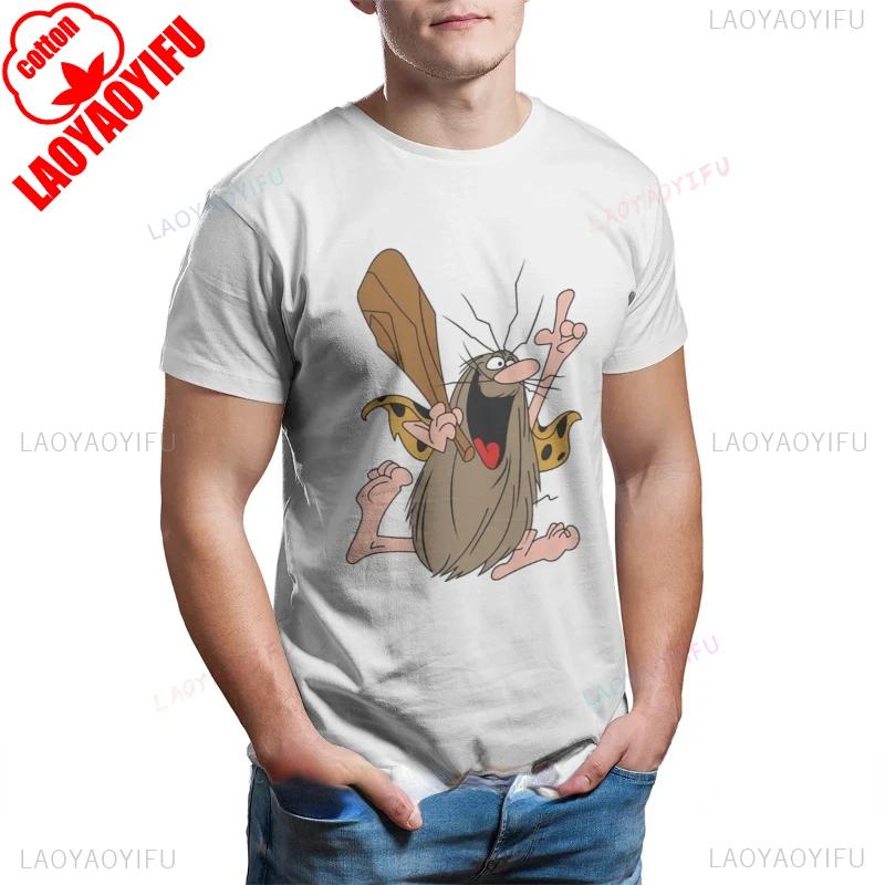 

Hanna Barbera Graphic TShirt Funny Captain Caveman Cavey 1980s Cartoon Print Tops Men Cotton Clothing Ropa Hombre Camisetas 4XL
