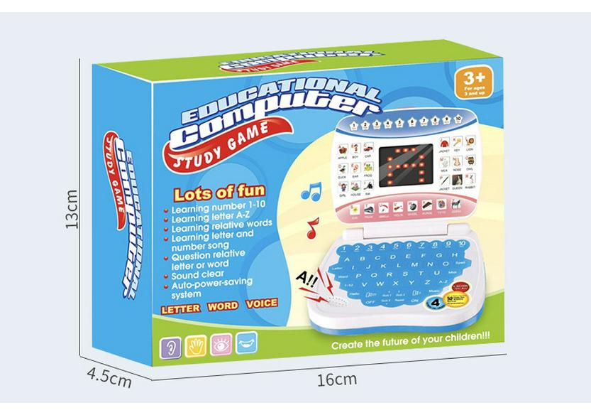 Cross English Toddler Learning Laptop Toy - Early Education Handheld Typewriter Model