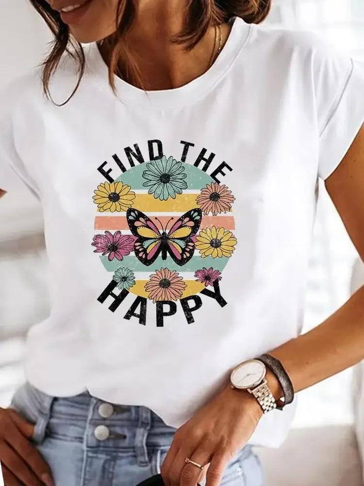 Casual Cotton Ladies Fashion Female Graphic Tee Short Sleeve Women Love Heart Trend Sweet Print Summer T Clothing T-shirts 2024
