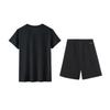 Li-Ning Plain Logo Simple Versatile Comfortable Quick-Dry Crew Neck Pullover Short Sleeve T-Shirt Casual Sports Suit Unisex Tops ATSV597-2+YKSV149-1