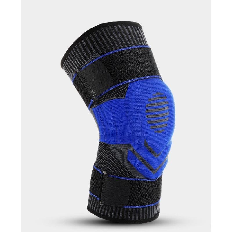 Outdoor Sports Fitness Running Cycling Patella Knee Pads Knitted Warm Straps Pressurized Silicone Sheath Protectors M code [recommended 50-65kg]