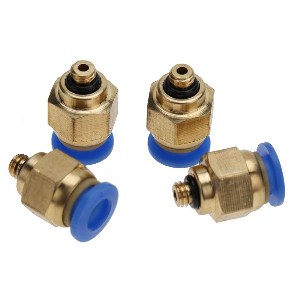 Tubo Aria 4mm Raccordi Rapidi Pneumatici Filettatura Maschio Connettore Dritto Push-In (PC4 M5 20 pezzi)