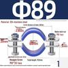304 Stainless Steel Pipe Clamp: Thickened Clamp for Electric Pole Bracket