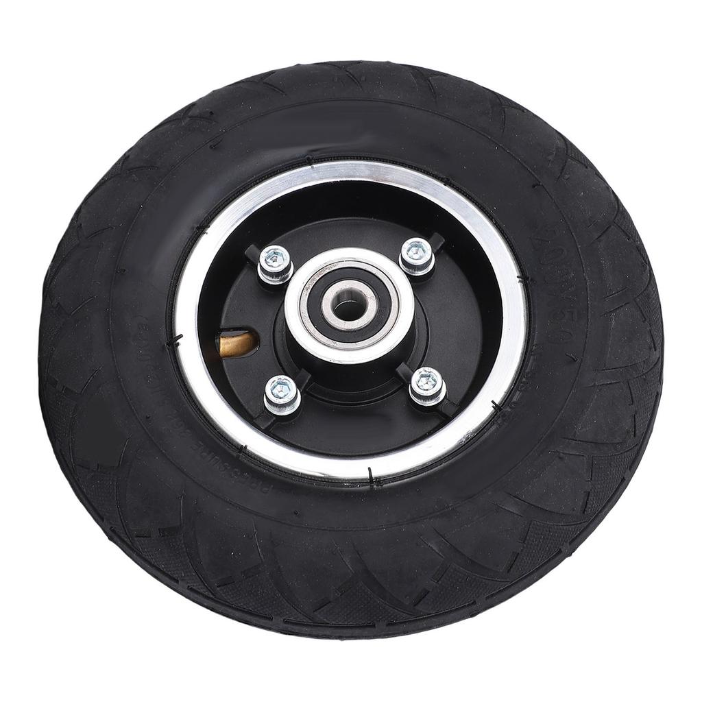 200x50 Tire 8 Inch X 2 Inch Electric Scooter Wheel 8 Inch Pneumatic Rubber Tire with Aluminum Alloy Rim Replacement for