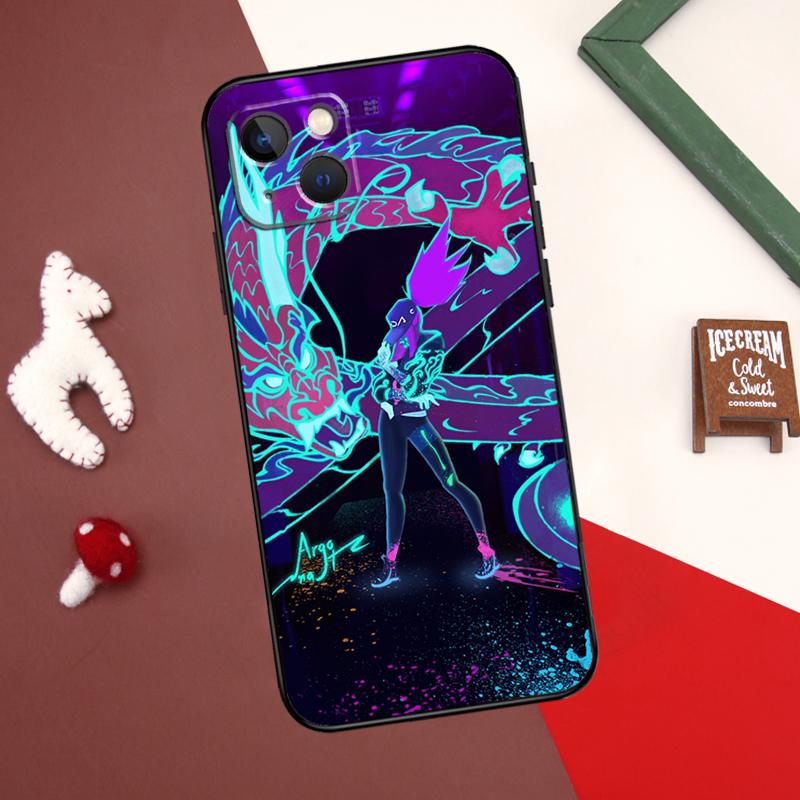 Kda Kaisa Ahri Akali Case For iPhone 13 12 11 14 15 Pro Max 7 8 Plus X XR XS Max 12 Mini SE 2020 2022 Cover Coque
