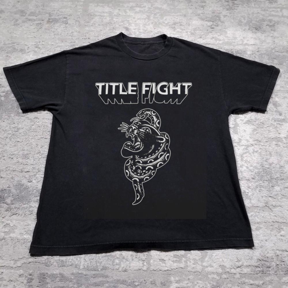 Футболка с коротким рукавом унисекс Title Fight, черная, все размеры S-5XL, AD612 XXXXL