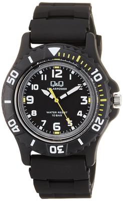 Analog Solar 10 ATM Water Urethane Black [Citizen Q&Q] Watch, Resistant, Strap, E02A-001VK, Men's,