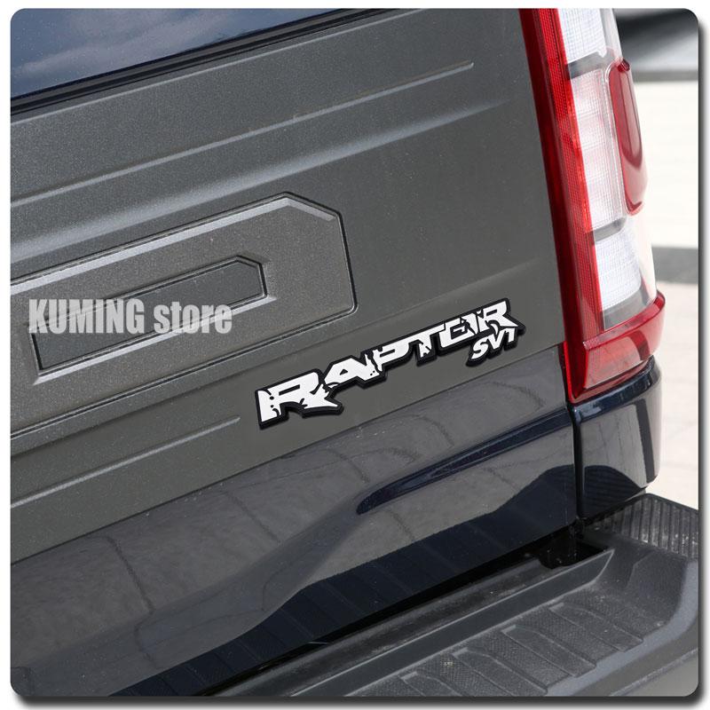3D Metal Car Stickers SVT Raptor Logo Emblem Body Decal For Ranger F150 F250 F350 F450 F550 SVT Decor Accessories