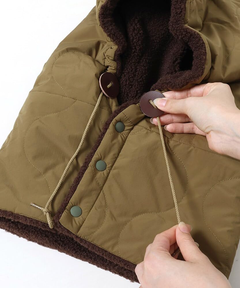 Cliff Mayer Ninja Rin Hooded Neck Olive Warmer, Quilted, Unisex, Medium,